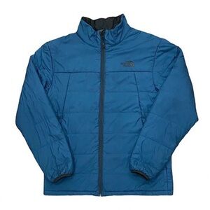 North Face Jacket Mens SZ M Blue Insulated Full Zip Puffer Winter Outdoor Coat